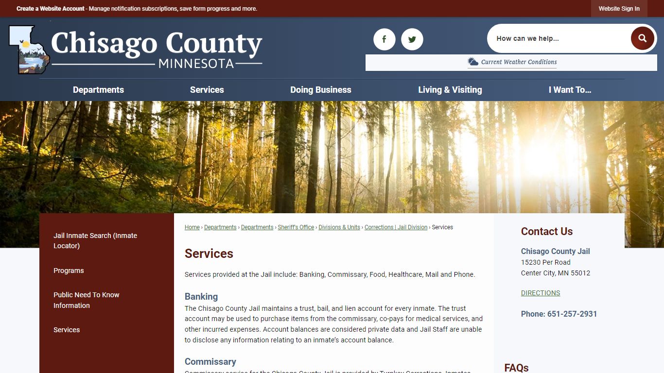 Services | Chisago County, MN - Official Website